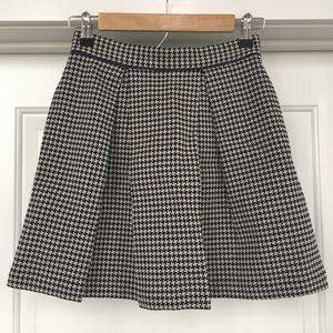 Sea New York pleated houndstooth skirt